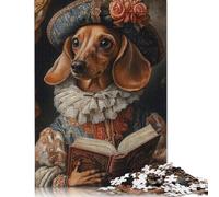 Dachshund in Renaissance Attire Dachshund Baroness Renaissance Dog Portrait Puzzles 1000 Piece Puzzles for Teenagers Gifts Puzzle for Adults And Teenager 1000pcs (75x50cm)