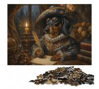 Dachshund in Royal Attire ｜ Regal Dachshund i Jigsaw Puzzle, 500 Pieces | Piece-by-piece progress - less screen time at home alone or together.