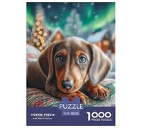 Dachshund Jigsaw Puzzle 1000 Pieces Dog Portrait "What Happens Next" Educational Game for Adults & Kids | 38x26cm/1000pcs