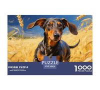 Dachshund Jigsaw Puzzles Puzzle for Adults Kids. 1000 Piece Great Gifts Challenge Toy Educational Game Home Decoration for Adults& Kids Age 14 Years Up 38x26cm/1000pcs