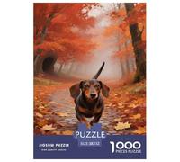 Dachshund Jigsaw Puzzles Puzzle for Adults Kids. 1000 Piece Whimsical Challenge Toy Educational Game Home Decoration for Adults& Kids Age 14 Years Up 52x38cm/1000pcs