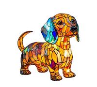 Dachshund Lamps - Schnauzer Lamp Stained Glass Dogs Lamp | Dog Series Art Night Light,Fun Gift for Dog Lovers,Vintage Animal Home Decor