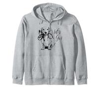 Dachshund “Let’s Go!” Design - Happy Doxie Design Zip Hoodie