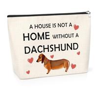 Dachshund Lover Gift Makeup Bag Dachshund Gifts for Women Dog Lover Presents for Girl Friend Her Sister Toiletry Bag Birthday Christmas for Daughter Colleague Mother Travel Zipper Pouch