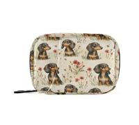 Dachshund Medication Bags with Detachable Compartments Reusable Weekly Bag for Purse