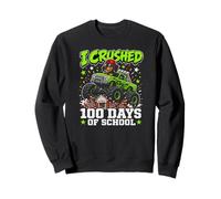 Dachshund Monster Truck 100 Days School Boys Wild Sweatshirt