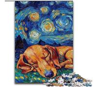 Dachshund Night Sky Jigsaw Puzzles for Adults 1000 Piece Puzzle, Challenging Game for Is Ideal As A Gift for The Whole Family (50x75cm)