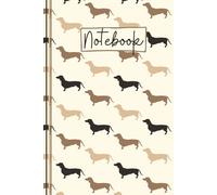 Dachshund Notebook: Cute Dachshund Lined Journal, Novelty Dachshund Gift for Anyone who Loves Dachshunds or Sausage Dogs - Cream