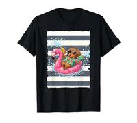 Dachshund on a Floating Flamingo T-Shirt