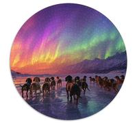 Dachshund on The Glacier, Aurora Jigsaw Puzzles Challenge Toy Educational Games Home Decoration for Adults& Teenager Age 14 Years Up 1000pcs (67.5x67.5cm)