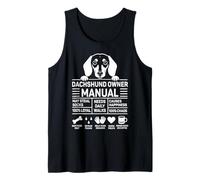 Dachshund Owner Manual Dachshund Dog Lover Funny Tank Top