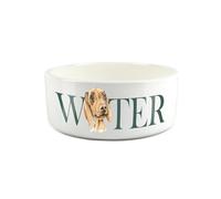 Dachshund Pet Bowl - Large Ceramic Water Bowl - White Water Dish For Dogs