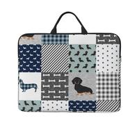 Dachshund Pet Dog Breed Silhouette Black And Tan, 14 Inch Laptop Sleeve, Notebook Bag Laptop Case Sleeve Briefcase with Handle