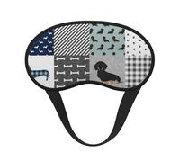 Dachshund Pet Dog Breed Silhouette Black and Tan, Full Eye Covers Light Blocking Eye Masks Blackout Sleep Eye Muffs
