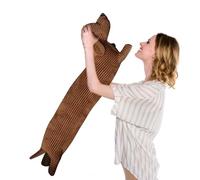 Dachshund Plush Toy - Cute Stuffed Dog Cushion, Soft Animal Plush Doll | Adorable Sausage Dog Cushion, Cartoon Puppy Plush Decoration, Living Room Bedroom Sofa, Gift for Children Adults