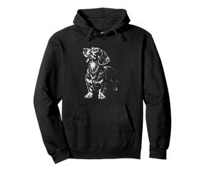 Dachshund Portrait Minimalist Doxie Pullover Hoodie
