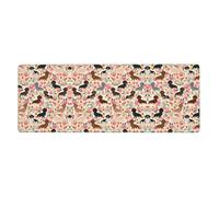 Dachshund Printed Desktop Gaming Keyboard pad 12 x 31.5 inches Keyboard pad Rubber Base Suitable for Gaming and Office