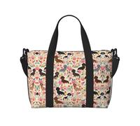 Dachshund Printed Women's Tote Bag Portable Crossbody Bag Suitable for Gym Workouts Commuting and Travel