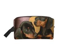 Dachshund Puppies Pets Dogs Small DachshundMakeup Trave Bag for Women,Cosmetic Large Capacity Organizer