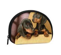 Dachshund Puppies Pets Dogs Small DachshundSmall Makeup Sanitary Napkin Storage Bag,Women's Cosmetic Coin Purse