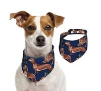 Dachshund Puppy,Dog Bandanas Cotton Pet Scarf Adjustable Bibs for Pet,M