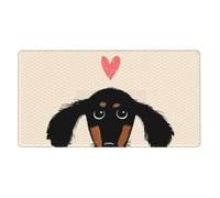 Dachshund Puppy Love,Mouse Pad Large Desk Pad Computer Keyboard Mouse Mat With Non Slip Rubber Base 40 x 70 cm