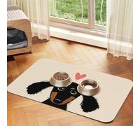 Dachshund Puppy Love,Waterproof Pet Feeding Mat,PU Leather Placemats for Cat Dog Water Bowl,Food Mats,30x45cm