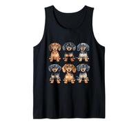 Dachshund Puppy Watercolor Art Wiener Dog Lover Tank Top