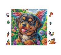 Dachshund Puppy with Wings 100 Piece Premium Jigsaw Puzzle Adult Jigsaws Brain Training Hobby Home Decor Winter Gift Unique Shaped Creativity & Gift Giving 28x28cm