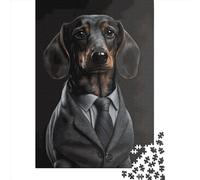 Dachshund Puzzles for Adults,1000 Piece Jigsaw Puzzles for Adults, Wooden Puzzle Fun Decompressing Game 1000pcs (75x50cm)
