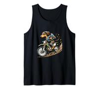 Dachshund Riding Motorcycle Leaves Tank Top