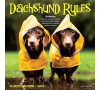 Dachshund Rules 2026 Mini Wall Calendar
