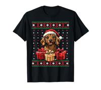 Dachshund Santa Hat Dog Lover Xmas Dachshund Ugly Christmas T-Shirt