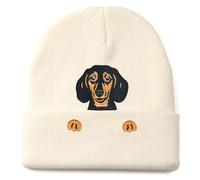 Dachshund Sausage Dog Beanie Hat Gifts for Women Men Dog Lovers Unisex Knit Embroidered Beanie Birthday Christmas Stocking Stuffers Decorations Stuff Decor Costume Accessories for Girls Her