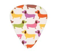 Dachshund Sausage Dogs Cute Dog,12 Pcs Guitar Pick,3 Different Thickness Plectrums for Acoustic Guitar Bass Ukulele (0.46mm 0.96mm 0.71mm)