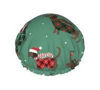 Dachshund,Shower Cap Nightcap Double Layer Waterproof Elastic Bath Cap Reusable Hair Cap