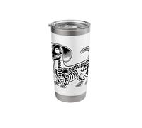 Dachshund Skeleton Bone Happy Halloween Eve Stainless Steel Insulated Tumbler