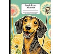 Dachshund Smile and Blooming Love Floral Quad-Ruled 1/4 Graph Paper Notebook: Dachshund Dandelion Flowers Floral Diary Journal Notebook for Wiener Dog ... per Inch) 8.5x11 inch with 120 Grid Page
