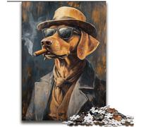 Dachshund Smoking Cigarette 2000 Piece Jigsaw Puzzles for Teenagers, Educational Games Home Decoration Suitable for Desktop Decoration (70x100cm)