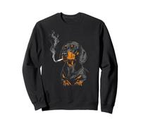 Dachshund Smoking Cigarette Funny Wiener Dog Sweatshirt