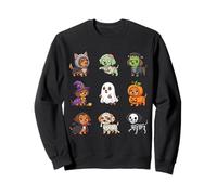 Dachshund Spooky Witch Zombie Mummy Dog Skeleton Halloween Sweatshirt
