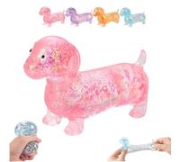 Dachshund Squishy, Sparkly Gel Sausage Dog Stretch Ball, Cute Mini Weiner Dog Stress Toy For Adults (#4)