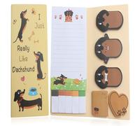 Dachshund Sticky Notes Set, 440 Sheets Sticky Notes Set Cute Dachshund Shaped Paper Clips Novelty Self Adhesive Sticky Notes Writing Memo Pads for Children Home Office School Supplies