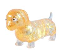 Dachshund Stress Toy 6x2x2cm Silicone Glitter Sausage Dog Fidget Squeeze Soft Antistress Sensory Squishy Flexible Calming Sausage Dog Squishball For Kids Adults Office Workers Students Study Break