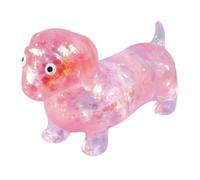 Dachshund Stress Toy, Glitter Sausage Dog Fidget Squeeze Toy, Soft Sensory Squeeze Ball, Sparkly Cute Mini Dog Stress Relief Toys For Kids, Adults, Office, Home, Workers, Study Break