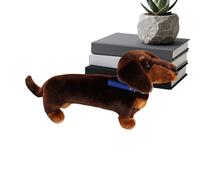 Dachshund Stuffed Animal - Cute Dog Plush Hugging Toy for Bedtime Comfort | Soft Fabric with Realistic Long Body & Weighted Paws for Kids, Adults, Nursery and Home Decoration