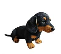 Dachshund Stuffed Animal - Realistic Soft Stuffed Animal Dog Toy, Simulated Plush Puppy, Emotional Comfort Companion for Adults Birthday Party Dog Collection (Black)