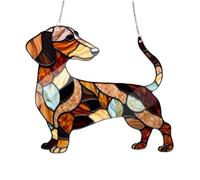 Dachshund Sun Catcher, Handcrafted Dog Window Decor, Acrylic Dog Sun Catcher Ornament, Dachshund Window Art, Stained Dachshund Decor, Unique Dachshund Window Hanging Decoration For Dog Lovers