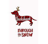 Dachshund Through The Snow: Dachshund Dog ruled Notebook 6x9 Inches - 120 lined pages for notes, drawings, formulas | Organizer writing book planner diary