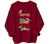 Dachshund Through The Snow Sweatshirt Christmas Dachshund Hoodie Claret